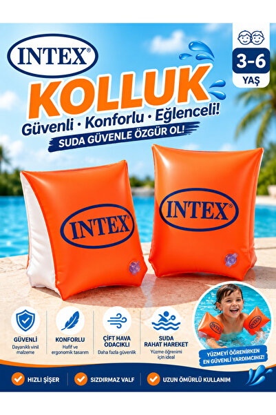ideal STORE İNTEX 58642EE KOLLUK KIRMIZI 23X15 CM 3-6 YAŞ