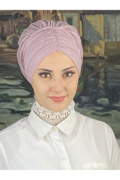 BUTİKAMBAR Trend Model Büzgülü Simli Şal