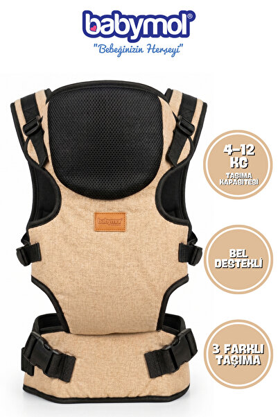 Babymol QUATROS Bel Destekli Kanguru Bebek Taşıyıcı 4 - 12 kg