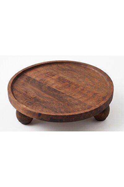 MoodConcept Ahşap Yuvarlak Sunumluk Naturel (25 Cm)