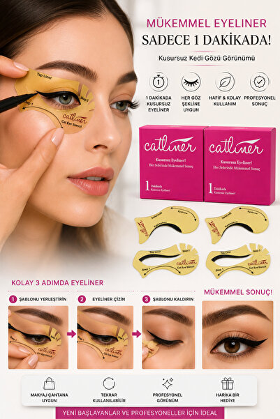 Lesvip's Pratik cat eye stancil & eyeliner & far & dipliner çekme aparatı 4'lü