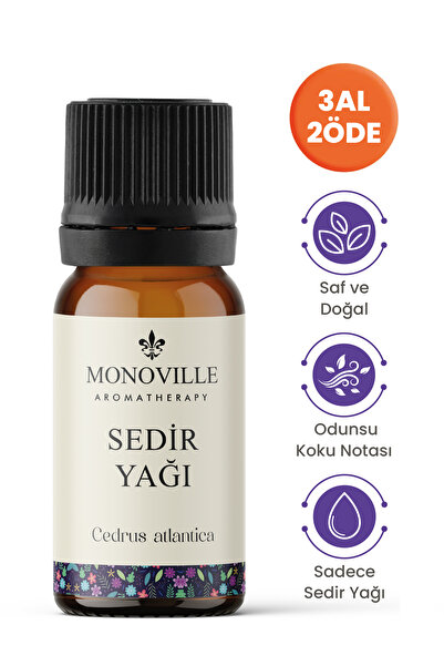 Monoville Cedar Essential Oil 10 ml Pure and Natural (Cedarwood Essential Oil)