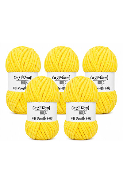 Coziwool Kadife El Örgü İpliği Soft Chenille Bulky 5'li paket, 5X100 Gr. 120 ...