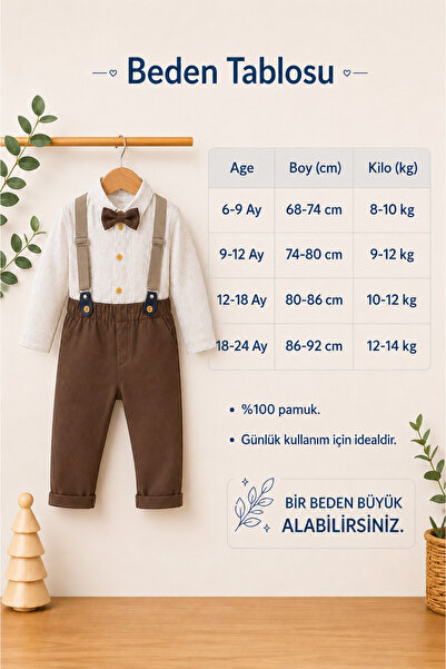 Çocukos Boy's & Baby's Salopet Set