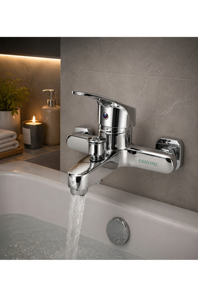 ESHOME Krom Banyo Bataryası 2 Yıl Bire Bir Değişim Garantili Banyo Musluğu