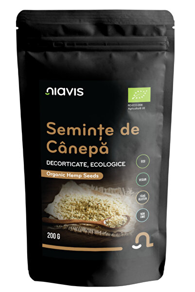 Niavis Seminte de Canepa Decorticate fara Gluten Ecologice/Bio 200g