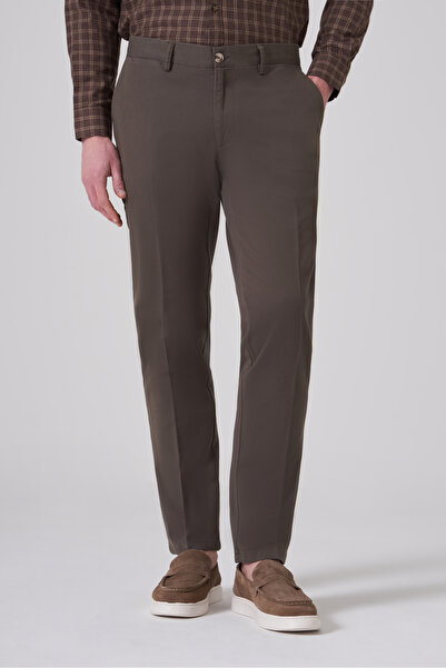 Morven Pantaloni chino pentru bărbați, din bumbac kaki, Trend Dynamic Fit