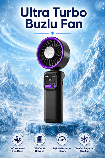 SEYUTECH Buzlu Soğutmalı Turbo Fan Taşınabilir Dijital Led Göstergeli 100 Kad...