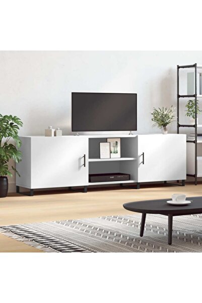 Concept Comodă TV, alb, 150x30x50 cm, lemn compozit
