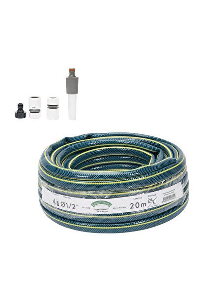 micul fermier Furtun BLUEBOS PLUS 1/2" 20m cu set de duze