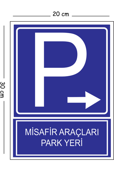 Mayeka Metal Guest Vehicles Parking Right 20X30 cm A4 Warning Work Safety Sign