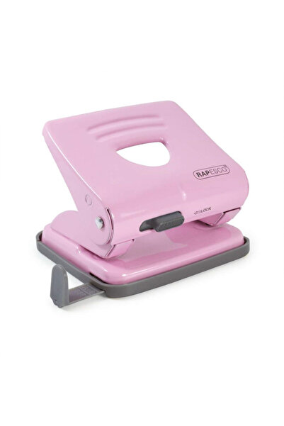 Rapesco Perforator metalic cu 2 perforații, 25 de coli, diverse culori roz