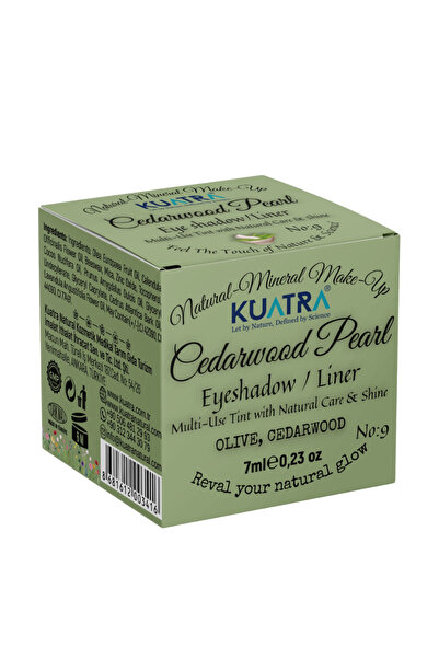 KUATRA Cedarwood Pearl Krem Far, Eyeliner Doğal İçerikli