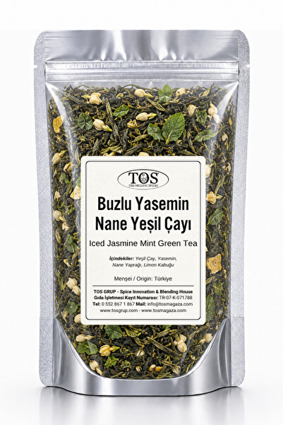 TOS The Organic Spices Jasmine Mint Green Tea - 250 Gr, Iced (1St) Quality), ...