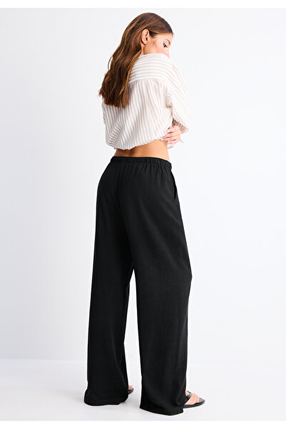 Stradivarius Keten Karışımlı Bol Kesim Pantolon
