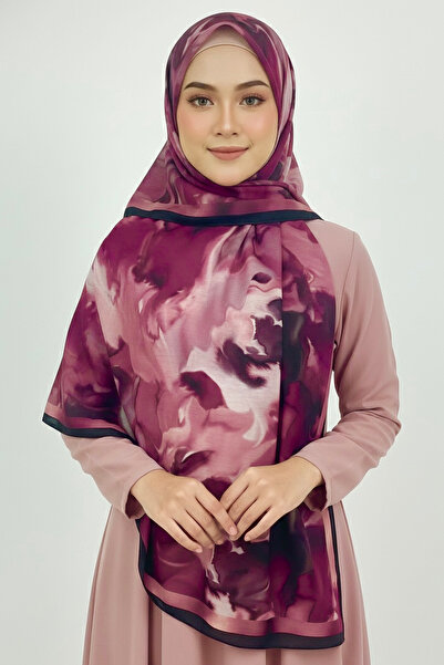 TOFİSA Șal din bumbac din seria Fluenn Aura - 28186-FUSYA