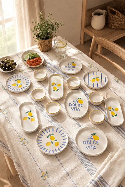 Tutku Home Lime Serisi 15 Parça 6 Kişilik Kahvaltı Takımı