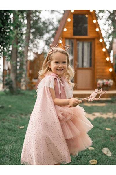 l l louIou baby gifts Sihirli Pembe Pudra Bebek Çocuk Tül Pelerin Kostüm / 2-...