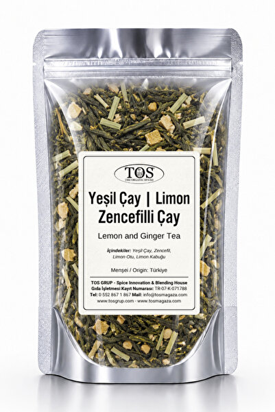 TOS The Organic Spices Green Tea |   Lemon and Ginger Tea 40 Gr (1. Quality) ...