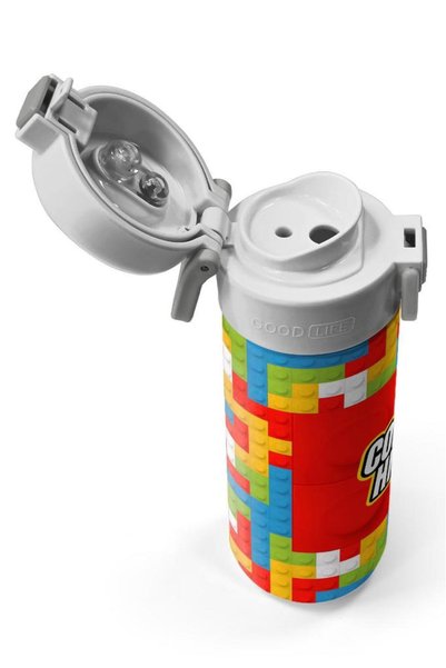 Coral High Kids Block Patterned Straw and Direct Drinking Steel Thermos 500 ml 31991