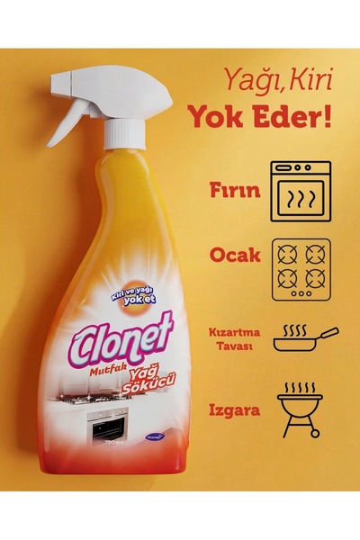 Diversey Clonet Mutfak Yağ Sökücü 750 Ml