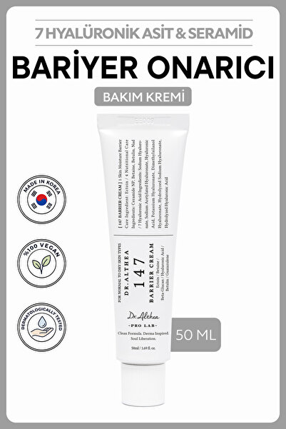 Dr.Althea 147 Barrier Cream | Bariyer Onarıcı Seramid 7 Katmanlı Hyaluronik A...