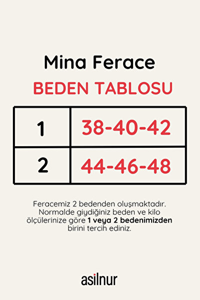 ASİLNUR Mina Ferace Siyah