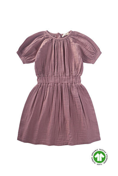 Cigit Organic Muslin Rustic Girls Dress 2-9 Years Copper