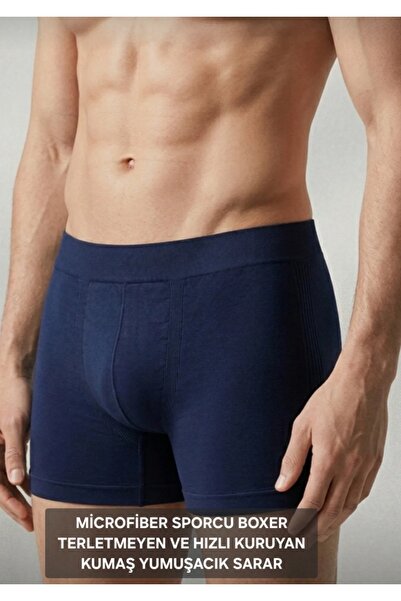 yumuhome Erkek Boxer Microfiber Esnek Sporcu Likralı Terletmeyen Hızlı Kuruya...