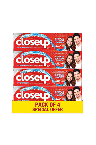 cloce up كلوس اب معجون اسنان لنفس منعش لمدة 12 ساعة، بنكهة ريد هوت 75 مل(4قطع)