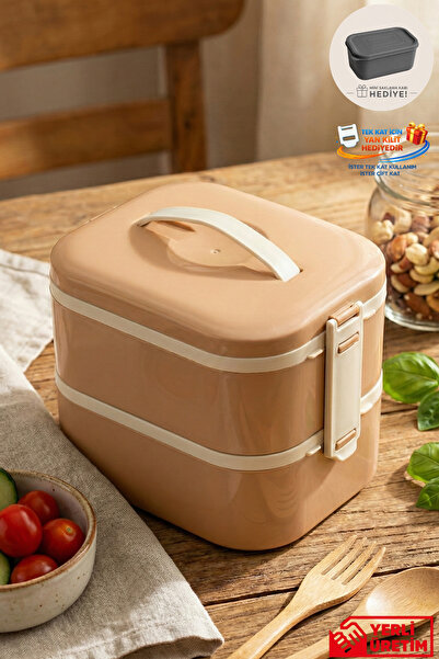 GUGGA Tier - 2 Katlı Sızdırmaz Kapaklı Lunchbox 1000 ml