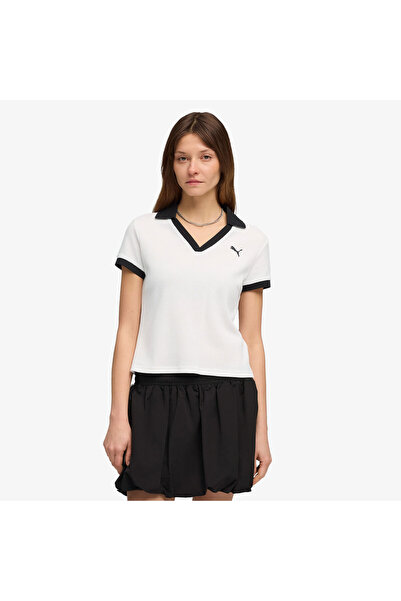 Puma Wardrobe Essentials Kadın Beyaz Polo
