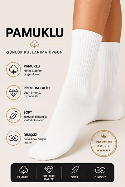 MultiButik Șosete de tenis unisex de calitate premium XGRİ POLO (3 perechi)