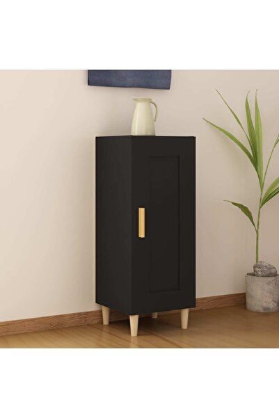 Concept Servantă, negru, 34,5x34x90 cm, lemn compozit