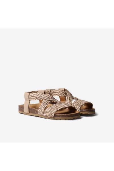 Toni Pons صنادل نسائية/بناتية Getxo BIO SANDAL مع أشرطة مرنة باللون البيج