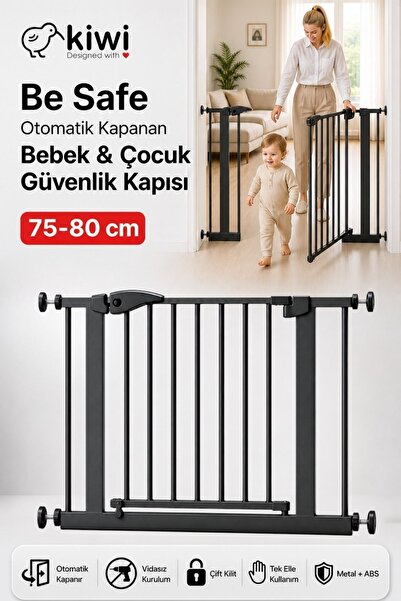 Kiwi Be Safe Bebek Güvenlik Kapısı 75-80 cm Aralığı için Uygun - Çocuk Emniye...