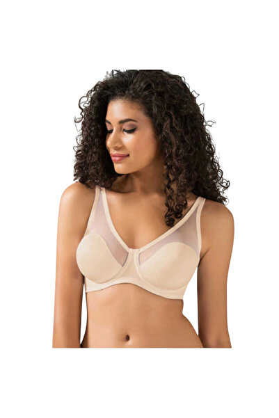 Le Jardin 9200-c Tulle Covered Soft Cup Bra Skin