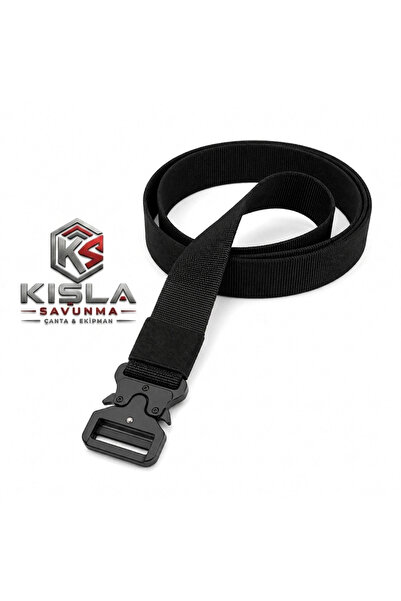 Kışla Savunma Dayanıklı Sık Dokuma Outdoor Taktik Kemer Çelik Tokalı