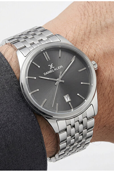 Daniel Klein Premium Silver Stainless Steel Watch for Men DK.1.14144-2