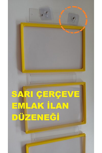 ETİKETLİK FİYATLIK 712-VİDALI EMLAK VİTRİN STAND - 12 ADET - İLAN KAĞITLI , K...