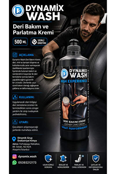 dynamix wash Deri Bakım ve Parlatma Kremi 500 ml
