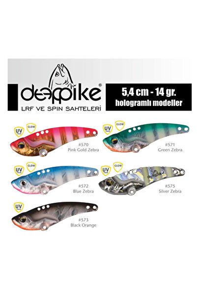 DEEPPİKE 14 Gram Vibrasyon Balık Maketleri Düz Hologram Serisi