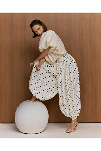 Modesto puantiye bol pantalon