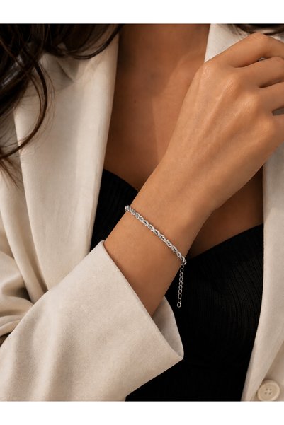 Adata Jewelry Steel Twist Chain Women's / Men's Bracelet Gold / Silver