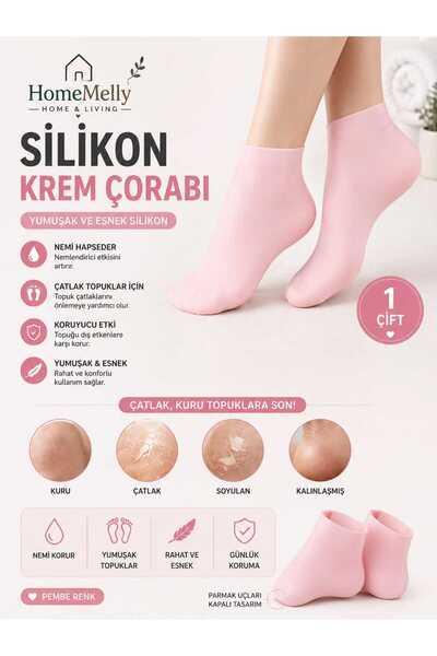 btm home Topuk Çatlak Giderici Onarıcı Ayak Kremi Çorabı – Kuruluk ve Sertlik...