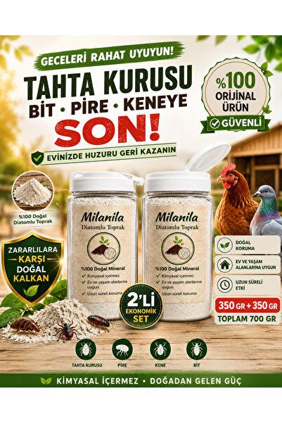 MilaNila Diatom Toprağı Tahta Kurusu İlaci 2li Set 700 GR Tahtakurusu İlaci D...