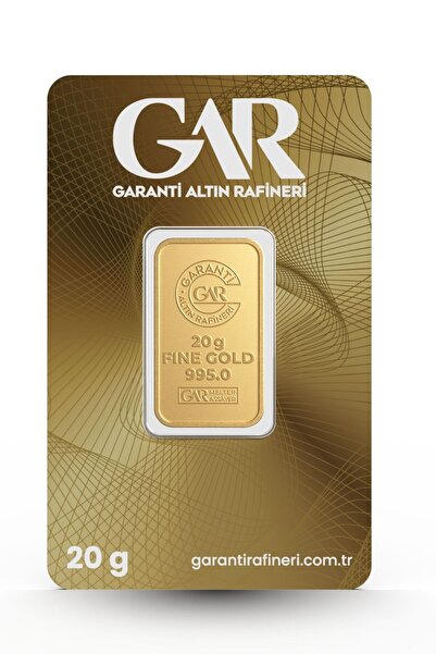 Garanti Altın Rafineri Garanti Gold 20 gr Gram Külçe Altın 24 Ayar