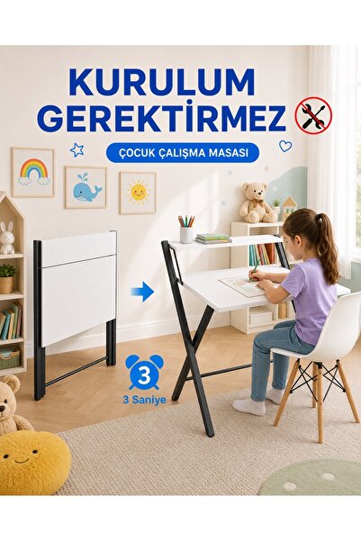 Unisoft Dobo Metal Ayaklı Laptop Masası, Katlanır Çalışma Masası, Laptop Sehp...