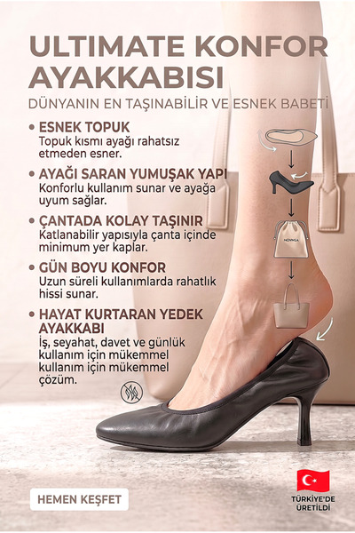 Gökhan Talay حذاء نسائي من Noemi ذو نعل مرن وناعم ومضاد للانزلاق (4/6 سم) أسو...
