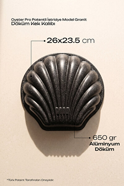 Perotti Oyster Pro Black İstridye Özel Tasarım Döküm Kek Kalıbı